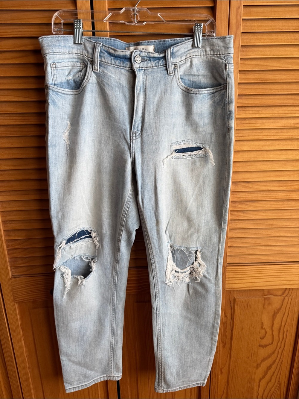 EUNIA Light Blue Distressed Women’s Jeans